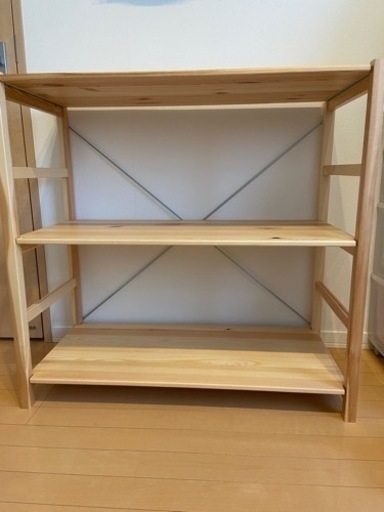 無印良品　MUJI パイン材ユニットシェルフ・８６ｃｍ幅・小