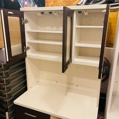 【売約済み】食器棚　レンジボード　キッチン収納　レンジラック　サイドボード　カップボード　レンジ台　キッチン　棚　ニトリ　NITORIの画像