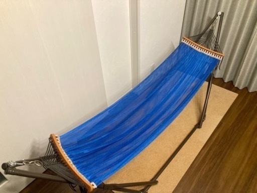 自立式ハンモック　青