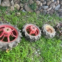 耕運機タイヤ　ホイールつき　農用　水田　鉄車輪　トラクター　管理機