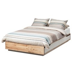 IKEA イケア　【セミダブルベッド＋マットレスセット】　MANDAL マンダール　収納付きベッド　セミダブル　マットレス
