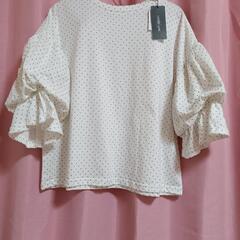 決定しました！トップス　白水玉　２WAYの画像