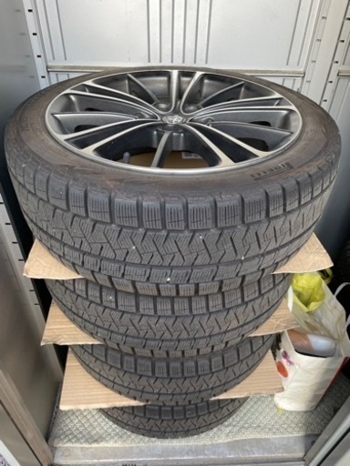 トヨタ 86 スバル BRZ 17x7JJ+48 5H100 純正ホイール 215/45R17 スタッドレスタイヤ 4本 中古