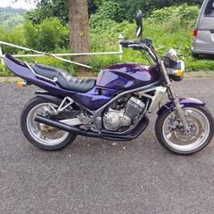 カワサキ　バリオス希少初期型A1　実働車　書類有り　車体番号002… 返納書類有り　マジョーラミッドナイトパープル(オールペン)　マジョーラ塗装した純正テールもお付けします    ※最終値下げ35万円の画像