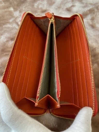 ソメスサドルsomes saddle ラウンドジップウォレット長財布　オレンジ