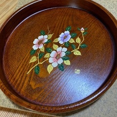 【値下げ】漆塗　お盆（丸）