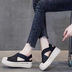 23cm 厚底サンダル　ベージュの画像