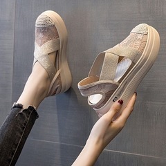 23cm 厚底サンダル　ベージュの画像