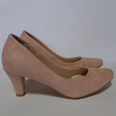 新品未使用　パンプス　淡いピンク色　Lサイズ　ヒール約７㎝の画像