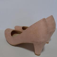 新品未使用　パンプス　淡いピンク色　Lサイズ　ヒール約７㎝の画像