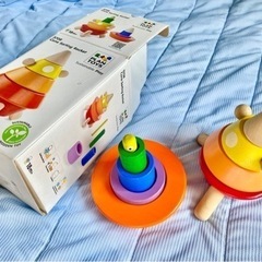 プラントイ　plan toys コーンソーティング　ロケット　レ...
