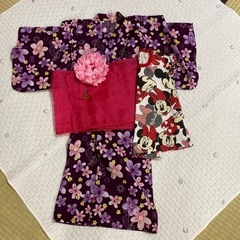 女の子　浴衣　100 ミニーTシャツ　ワンピース　ディズニー