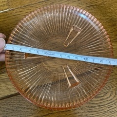 オレンジのガラスの和皿　6枚の画像