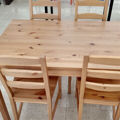 ★ジモティ割あり★ IKEA ダイニングセット 茶 H73.5×D74×W118 クリーニング済み TJ1162