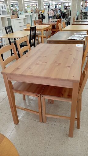 ★ジモティ割あり★ IKEA ダイニングセット 茶 H73.5×D74×W118 クリーニング済み TJ1162