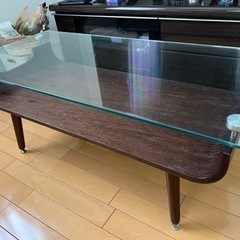 ニトリ　ローテーブル　センターテーブル　ダークブラウンの画像