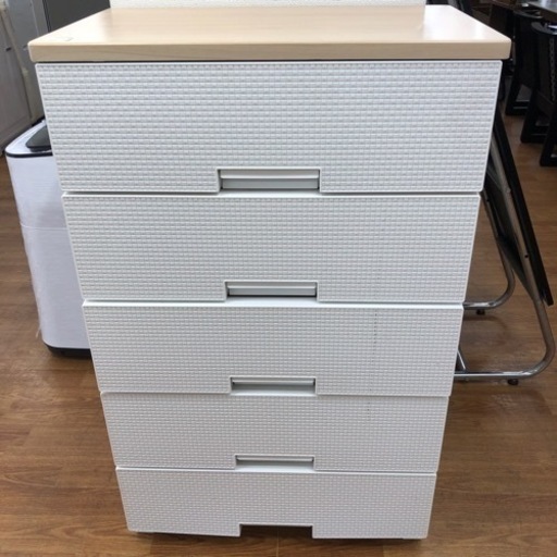 5段ウッドトップチェスト売ります！ 良い チェスト 5段 組み立て簡単