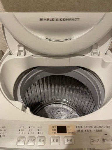 超美品！2019年製SHARP洗濯機　ES-GE6C