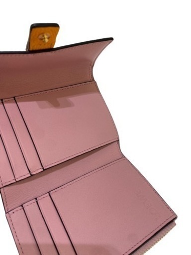 LOEWE ロエベ 三つ折財布 バーティカルウォレット ミニ財布 オレンジ
