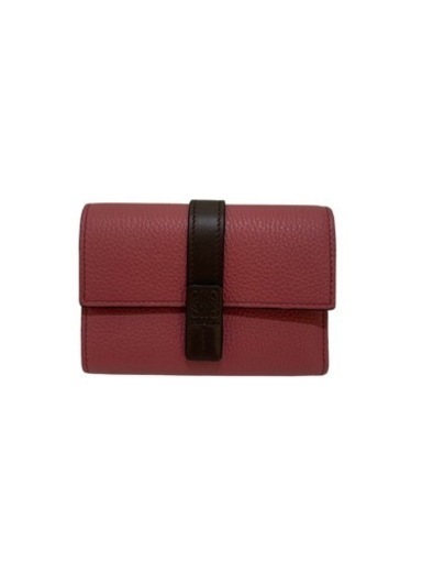 LOEWE ロエベ 三つ折財布 ロゴタブスモール バーティカルウォレット ピンク