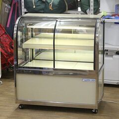 (Y)北大前! 札幌 引取 大穂製作所 業務用 冷蔵ケーキショーケース 前引戸 2段 ガラス OHGU-SE-900F 単相100V 現状渡し 2013970