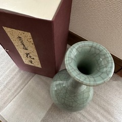 清水焼　花瓶の画像