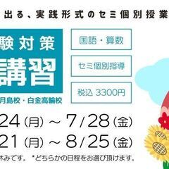 【RISU塾本駒込校】中学受験向け夏期講習