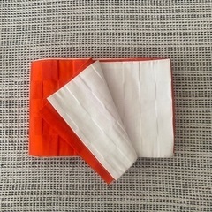 半幅帯 浴衣帯 日本製 リバーシブル オレンジ ホワイトの画像