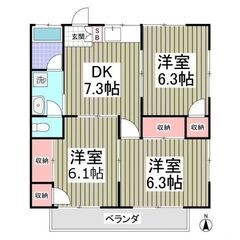 💙💙《3DK》古河市🐻駐車場1台無料！追い焚き機器有り！コンビニ...