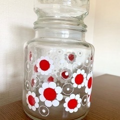 アデリア　キャニスター　ポット　レトロ　ガラス製