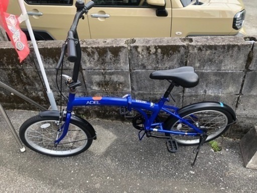 【リサイクルサービス八光】幅53㎝　ADEL　折りたたみ自転車　ブルー　20インチ