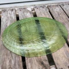 🥗ガラス製大皿　グリーンの画像