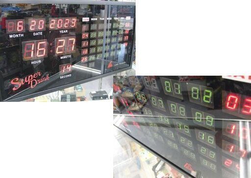 希少 JDL LED CLOCK 壁掛け時計 カレンダークロック デジタル インテリア 札幌 手稲