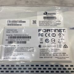▼値下げ▼【新品】ハブ パソコン周辺機器 FORTINET FWF-60D-BDL 【安心の3ヶ月保証】💳自社配送時🌟代引き可💳※現金、クレジット、スマホ決済対応※の画像