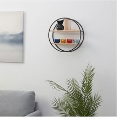 新品未使用 IKEA イケア ウォールシェルフ ディスプレイシェルフ 丸形の画像