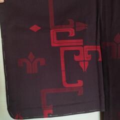 着物　レトロ　茶色　赤　新品　1の画像