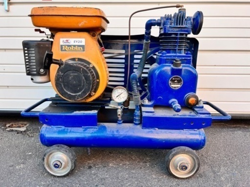 【受け渡し決定】ジャンク 日立 エンジンコンプレッサー 7kg エアーコンプレッサー