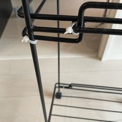 MHD 分別ダストワゴン ゴミ箱分別 ゴミ箱 4分別 ゴミ袋&レジ袋スタンド 組み立て簡単 省スペース キャスター付き ブラックの画像