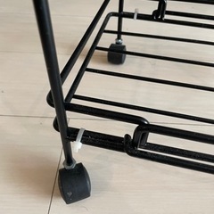 MHD 分別ダストワゴン ゴミ箱分別 ゴミ箱 4分別 ゴミ袋&レジ袋スタンド 組み立て簡単 省スペース キャスター付き ブラックの画像