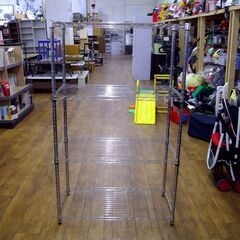 4段 メタルラック シルバー 幅90×奥46×高150㎝ スチールラック 棚 収納 家具 札幌市 厚別区の画像