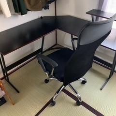 L字デスク、オフィスチェアーセット【決まりました】
