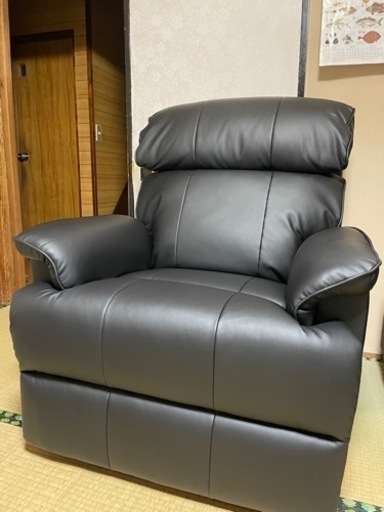 新品　リクライニング1人掛けソファー　黒