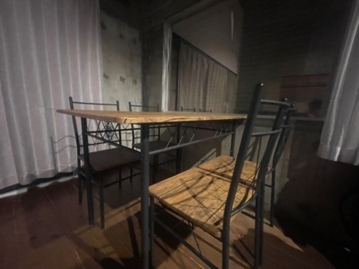 屋内用 ダイニングセット4人用【中古美品】