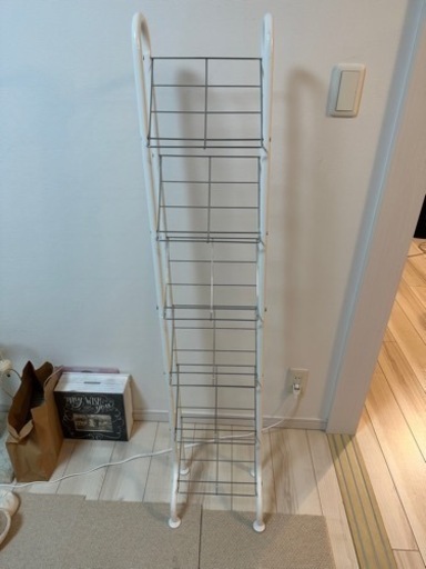(美品)山善 シューズラック 幅30 SR-306R(MWH)