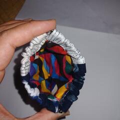 絣のバネ口小物入れの画像