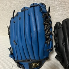グローブ2つとボールの画像