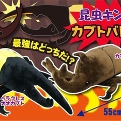60cm！カブトムシ&ヘラクレスオオカブト　BIGぬいぐるみ　２体セットの画像
