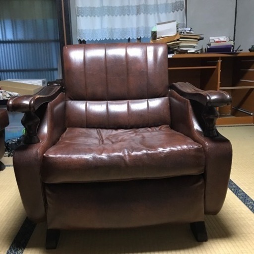 アンティーク　１人用ソファー　昭和　古家具　古民家　②
