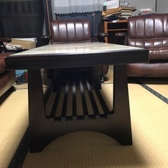 大理石調テーブル　応接用　昭和レトロ　古家具　古民家の画像