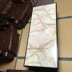 大理石調テーブル　応接用　昭和レトロ　古家具　古民家の画像